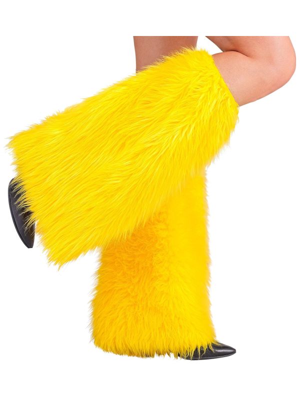 Neon Gele Beenwarmers Pluche Festival