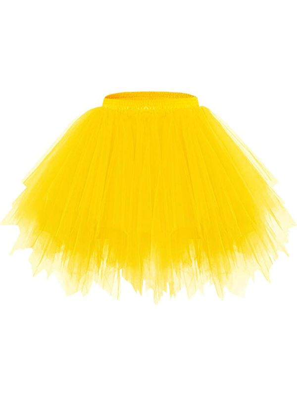 Neon Gele Dames Tutu met Binnenzak
