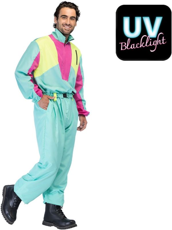 Neon Mintgroene Retro Skipak Heren Foute Party