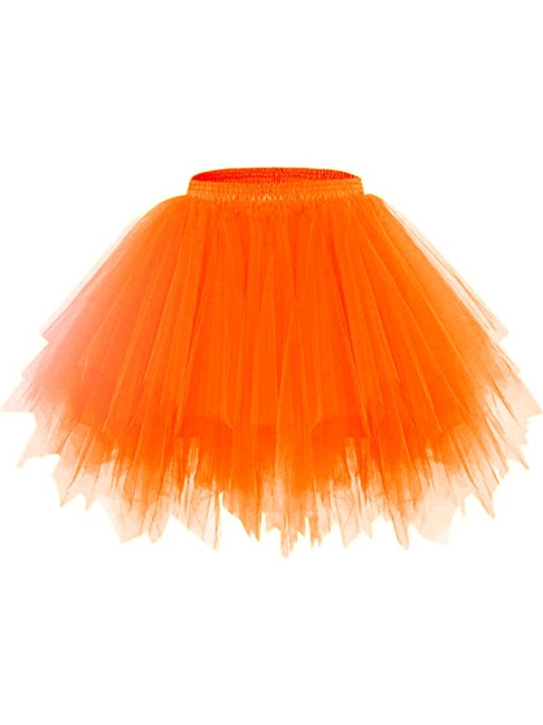 Neon Oranje Dames Tutu met Binnenzak