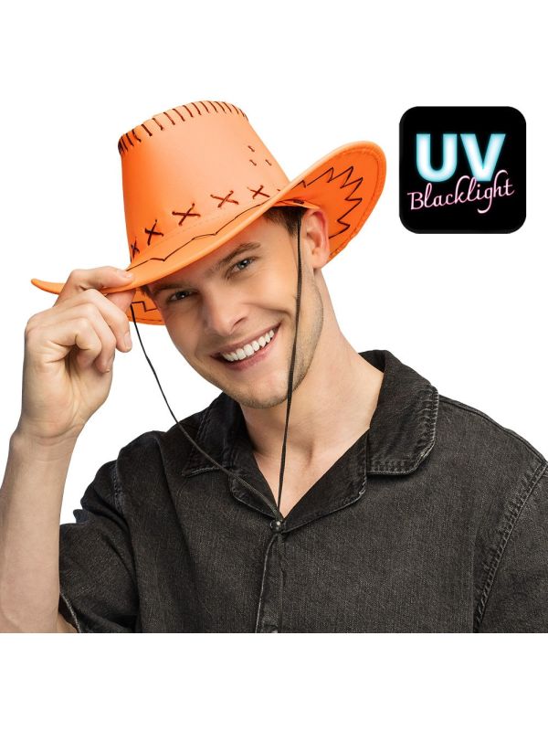 Neon Oranje Western Cowboyhoed