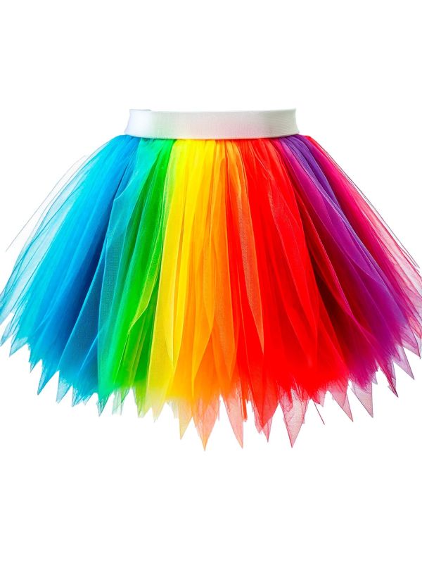 Neon Regenboog Dames Tutu met Binnenzak