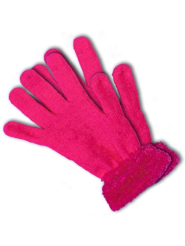 Neon roze handschoenen