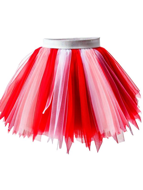 Neon Wit Rood Dames Tutu met Binnenzak