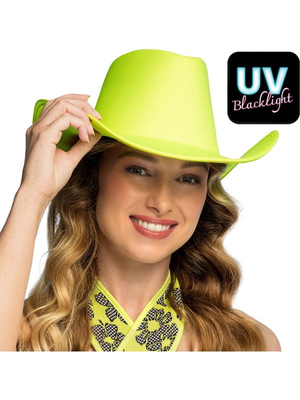 Neongele Cowboy Hoed