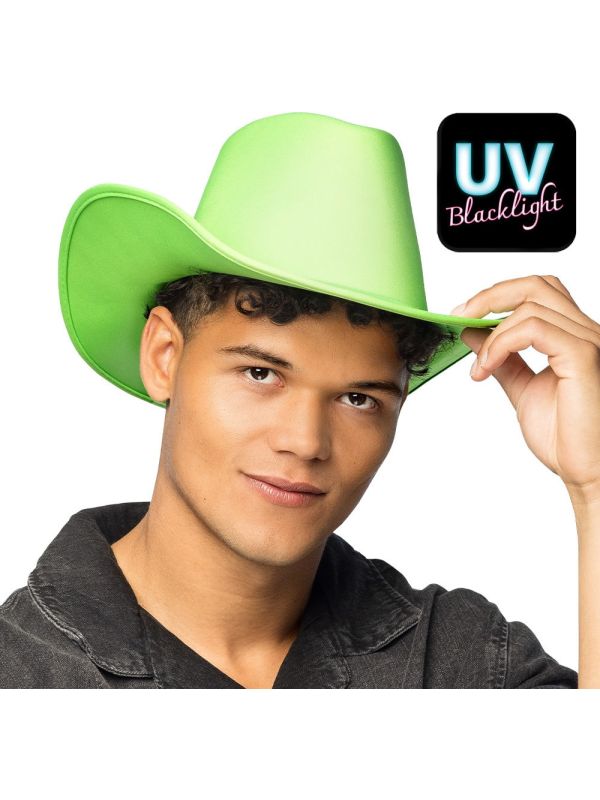 Neongroene Cowboy Hoed