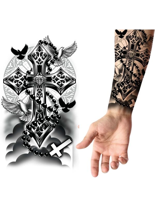 Nep Tattoo Kruis Zwart main product photo
