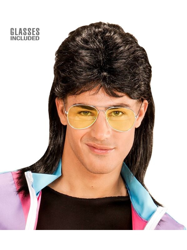 New Kids pruik met bril
