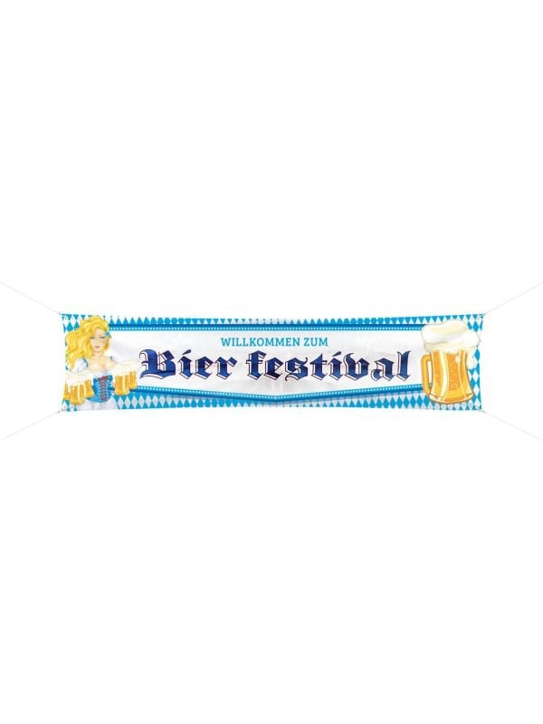Oktoberfest bierpullen spandoek