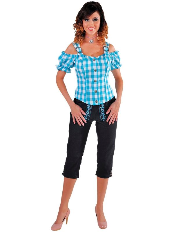 oktoberfest blouse vrouwen blauw main product photo