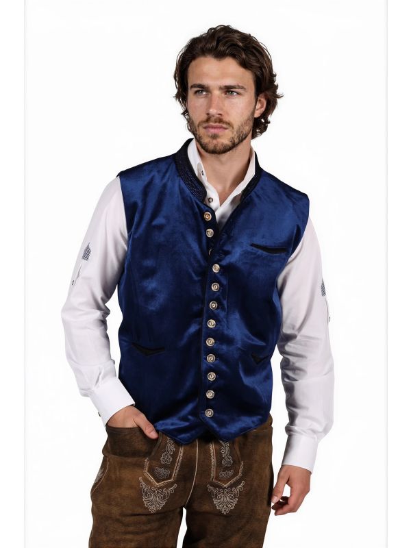 Oktoberfest Gilet Blauw Heren