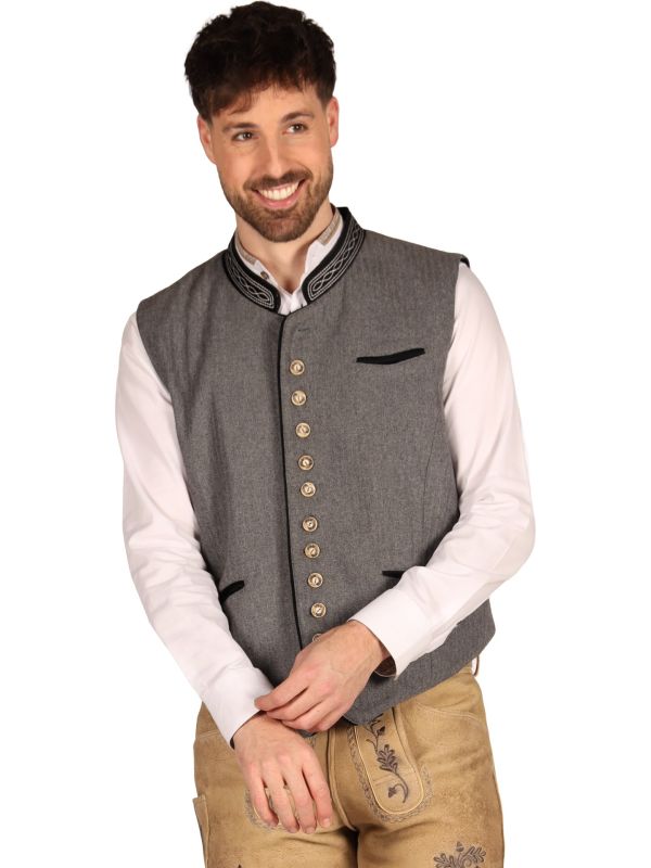 Oktoberfest Gilet Grijs Heren