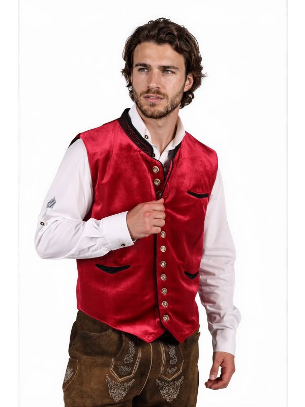 Oktoberfest Gilet Rood Heren