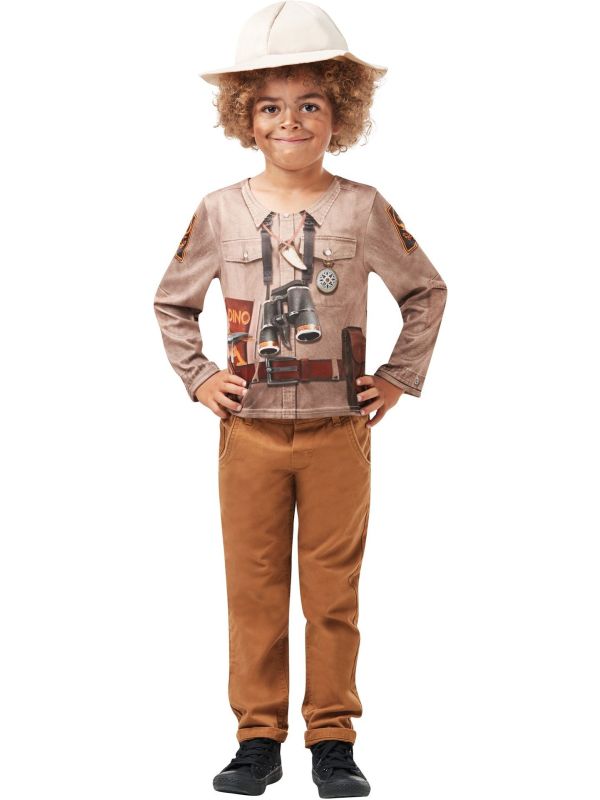 Ontdekkingsreiziger Dinosaurus Shirt Jongens