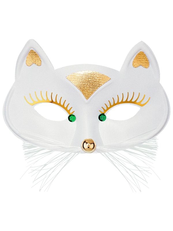 Oogmasker kat wit