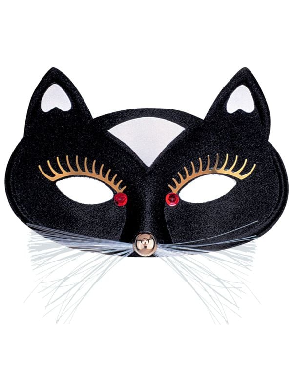 Oogmasker kat zwart