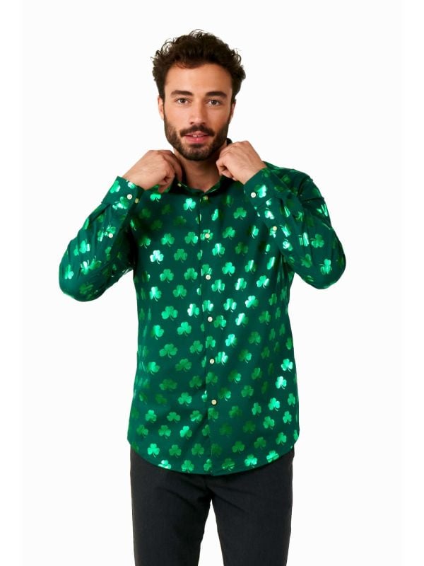 Opposuits Men's Shirt Shiny Shamrock Groen