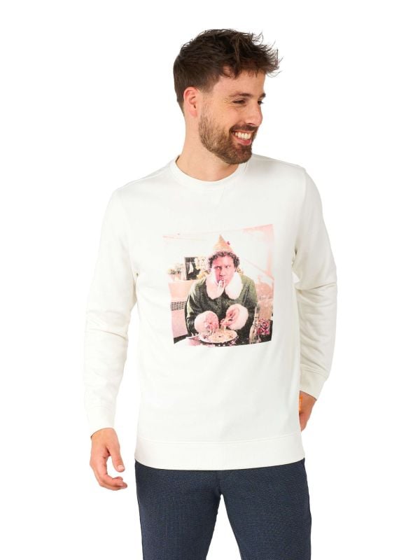 Opposuits Men's Sweater Elf™ - Buddy's Dinner Grijs
