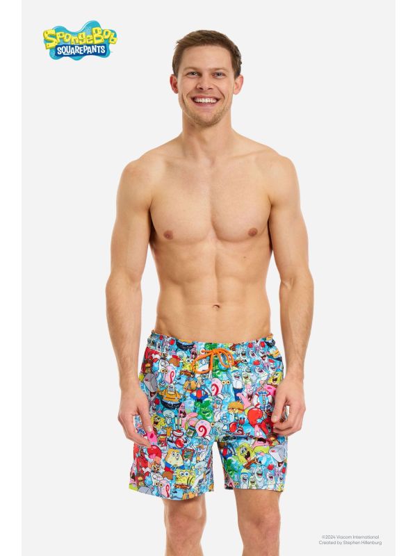 Opposuits Men's Zwembroek Spongebob Frenzy