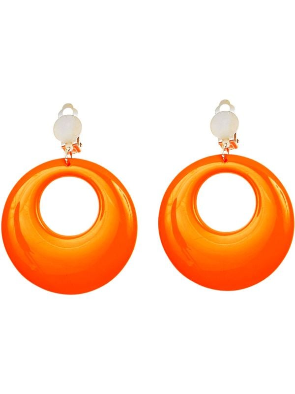 Oranje 80s ring oorbellen main product photo
