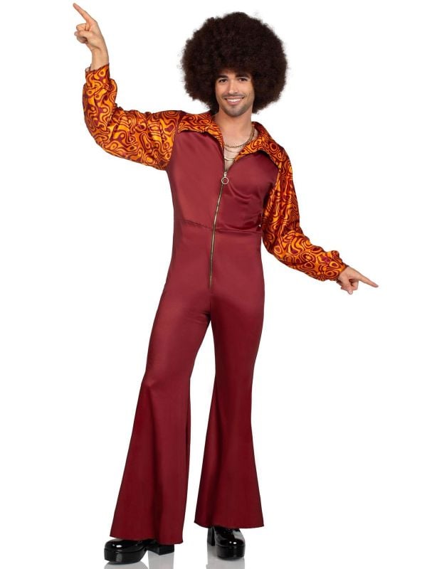Oranje Disco Kostuum voor Heren main product photo