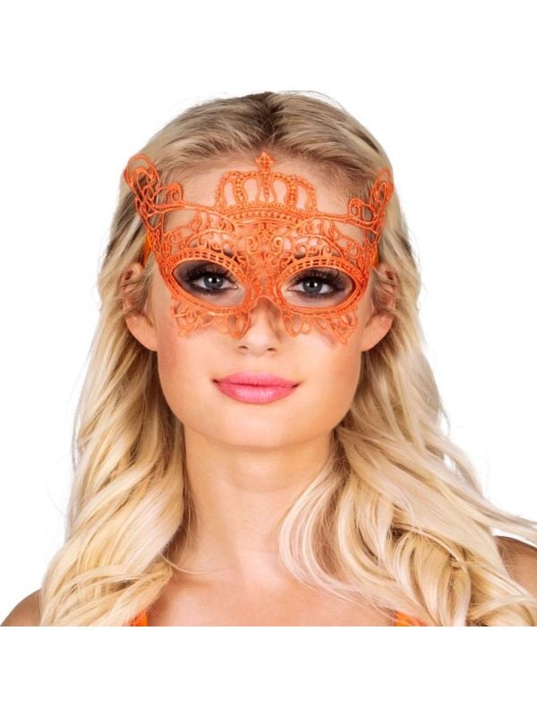 Oranje kroon oogmasker