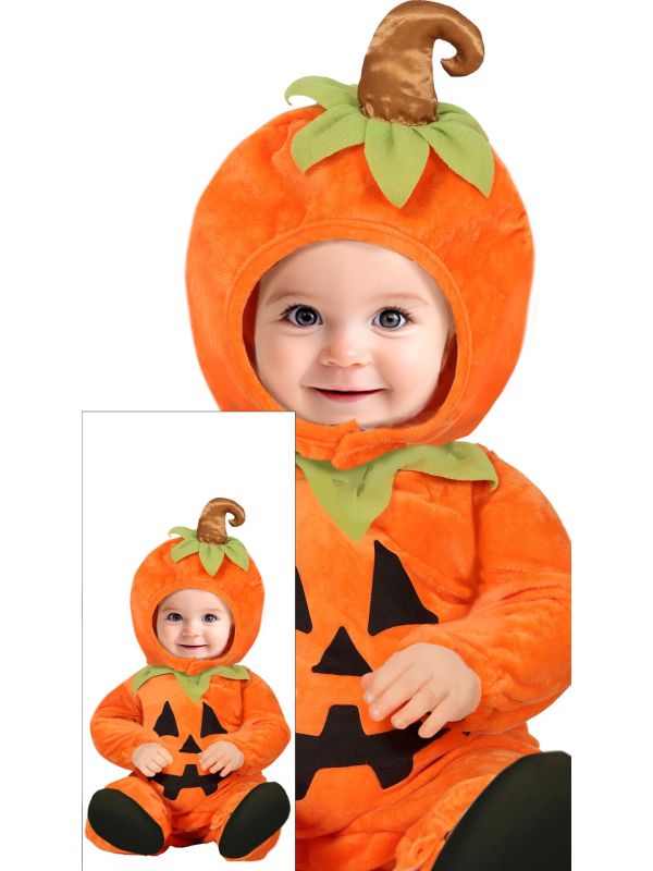 Oranje pompoen kostuum halloween baby