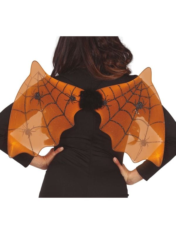 Oranje vleermuis vleugels 60 x 35 cm halloween