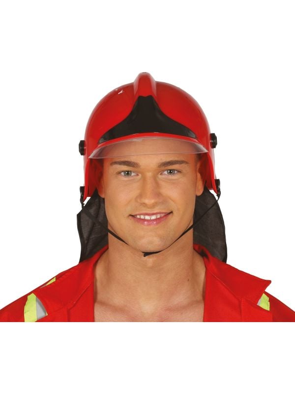 Originele rode brandweerhelm