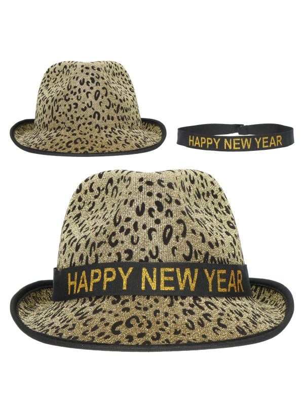 Oud en nieuw feesthoedje panterprint main product photo