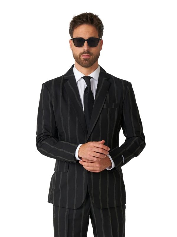 Oversized Pinstripe Black heren