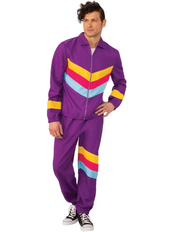Paars Fout Trainingspak Heren 80s