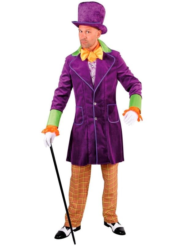 Paars Willy Wonka outfit mannen main product photo