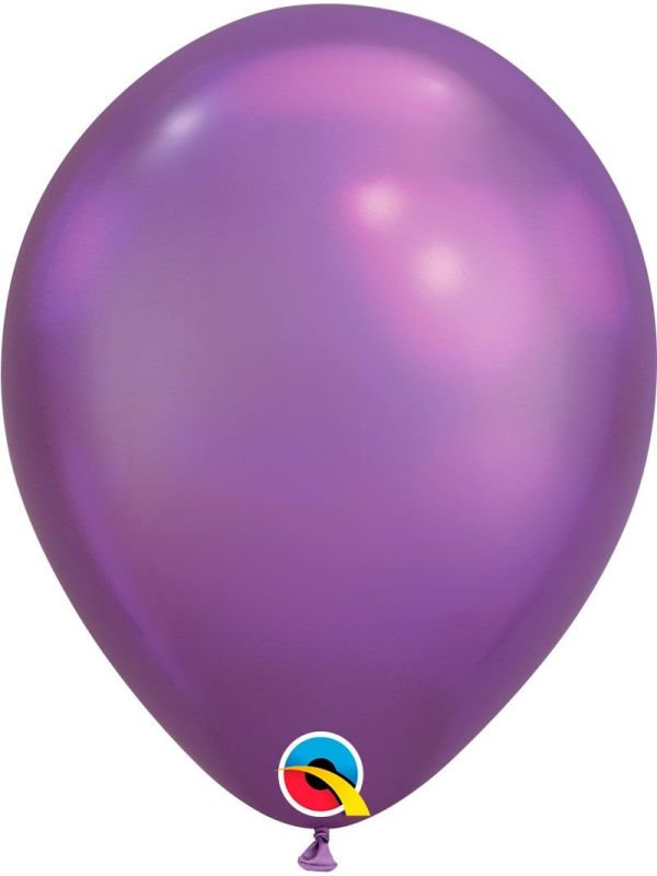 Paarse chroom ballonnen 100 stuks main product photo