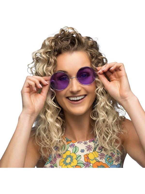 Paarse Hippie Ronde Zonnebril