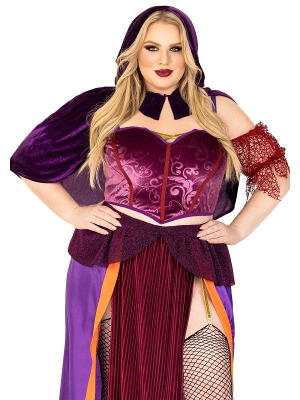 Paarse magie babe plus size kostuum