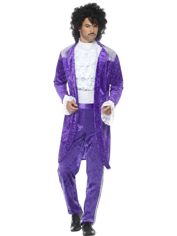 Paarse muzikant outfit