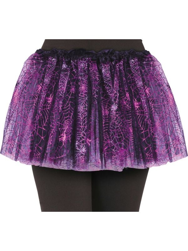 Paarse spinnen tutu kind 30 cm halloween