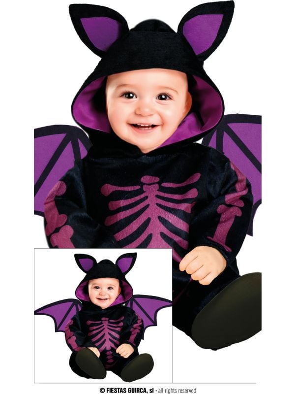 Paarse vleermuis kostuum halloween baby