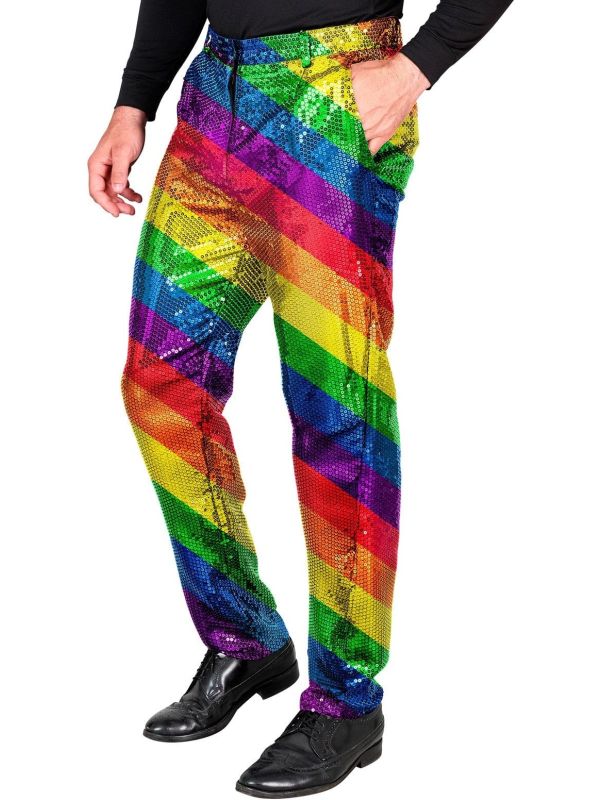 Paillettenbroek Regenboog Carnaval Mannen