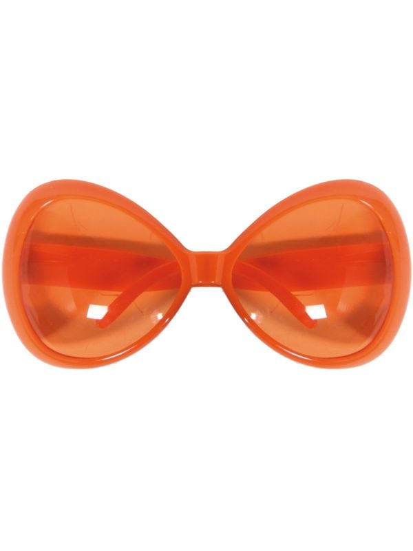 Party bril oversized retro oranje