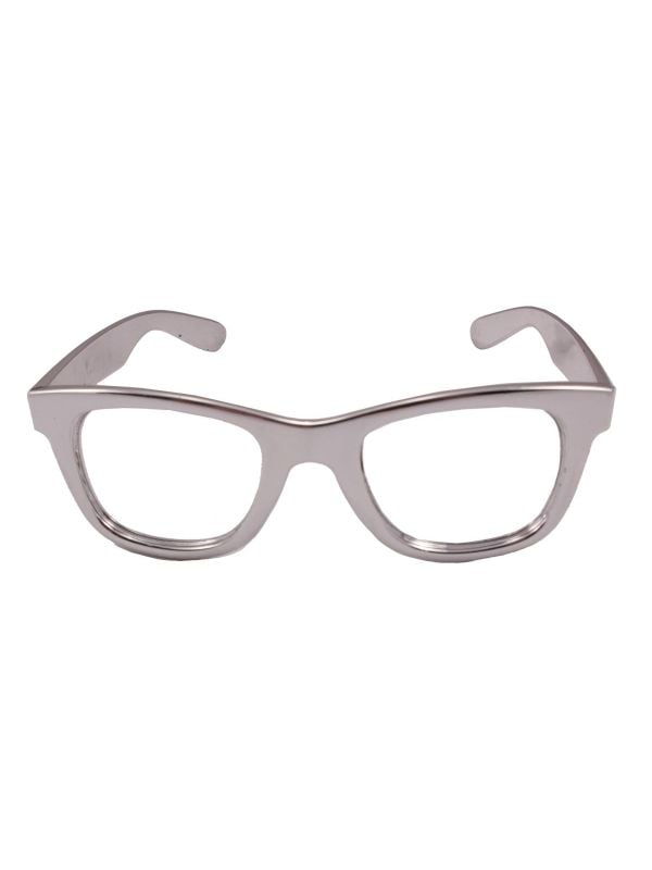 Party bril zilver metallic