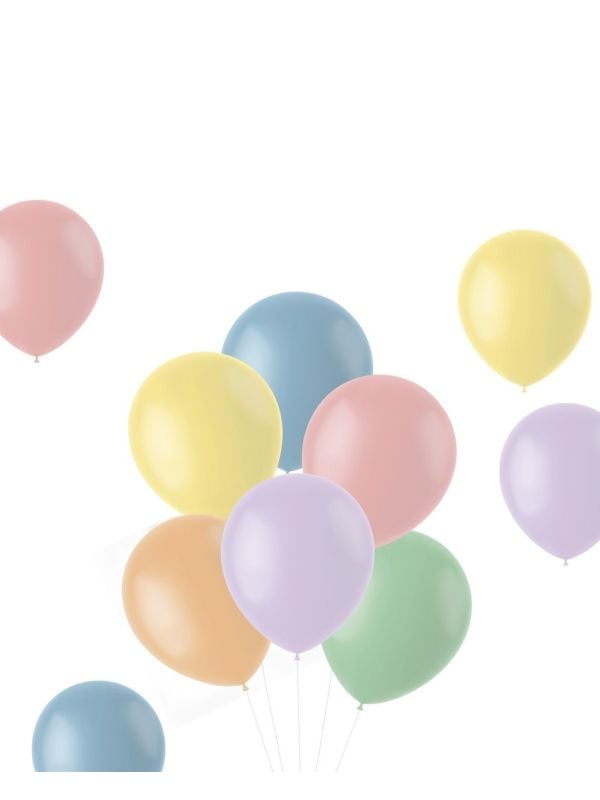 Pastelkleurige ballonnen 10st