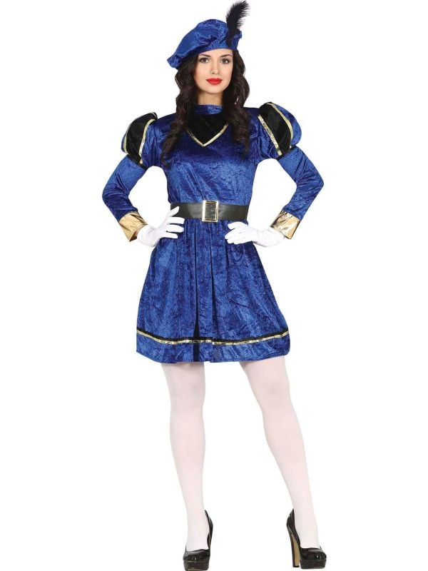 Pietenjurk blauw goud dames
