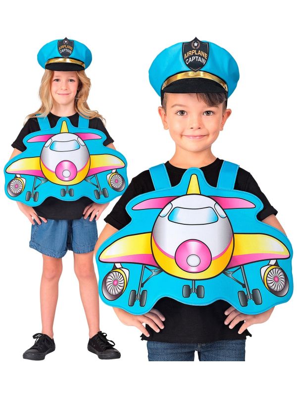 Piloot Kostuumset met Pet 110-116 cm Kind