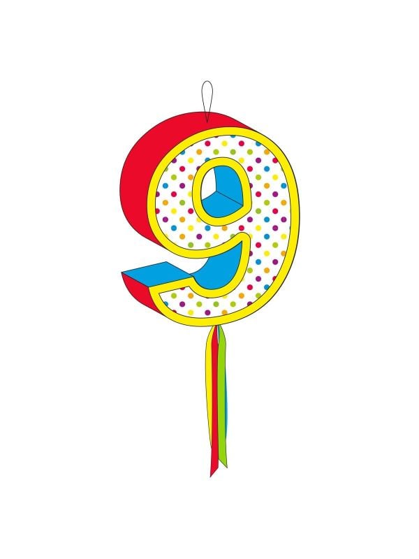 Pinata nummer 9 kinderfeestje main product photo