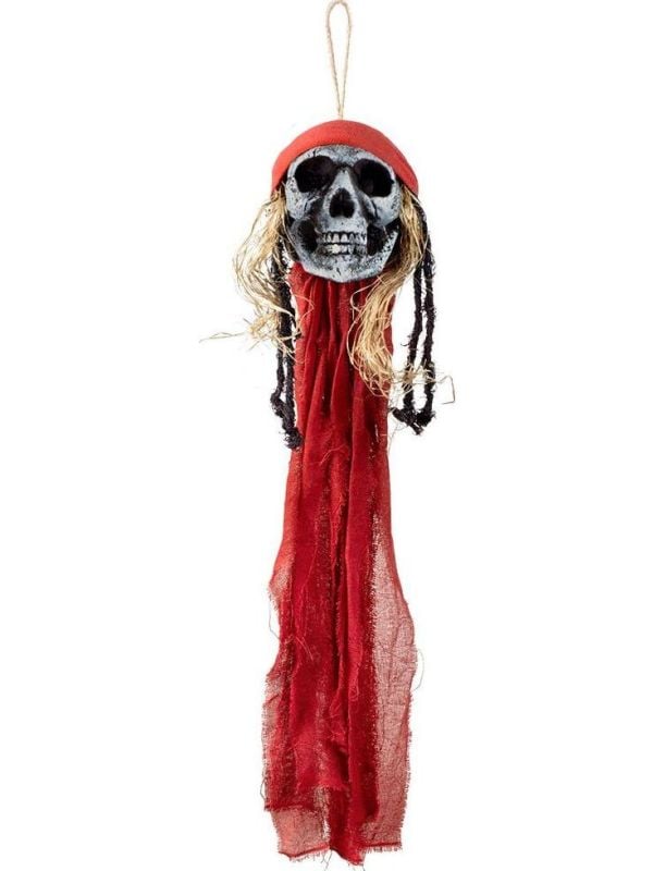 Piraat doodshoofd decoratie hangend