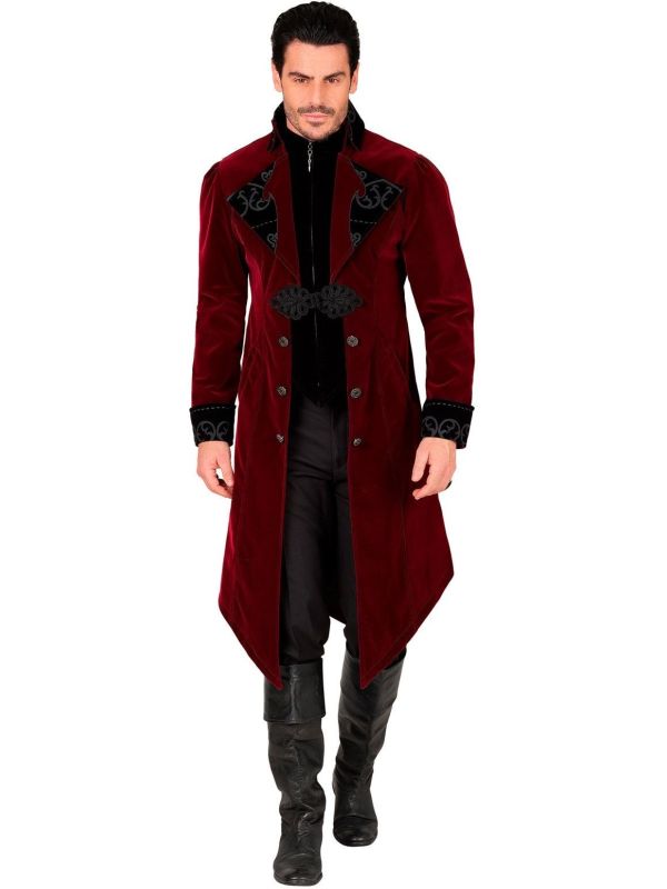 Piraat Jas Carnaval Bordeauxrood Mannen