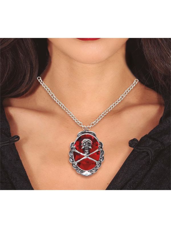 Piraten edelsteen medallion 5 cm