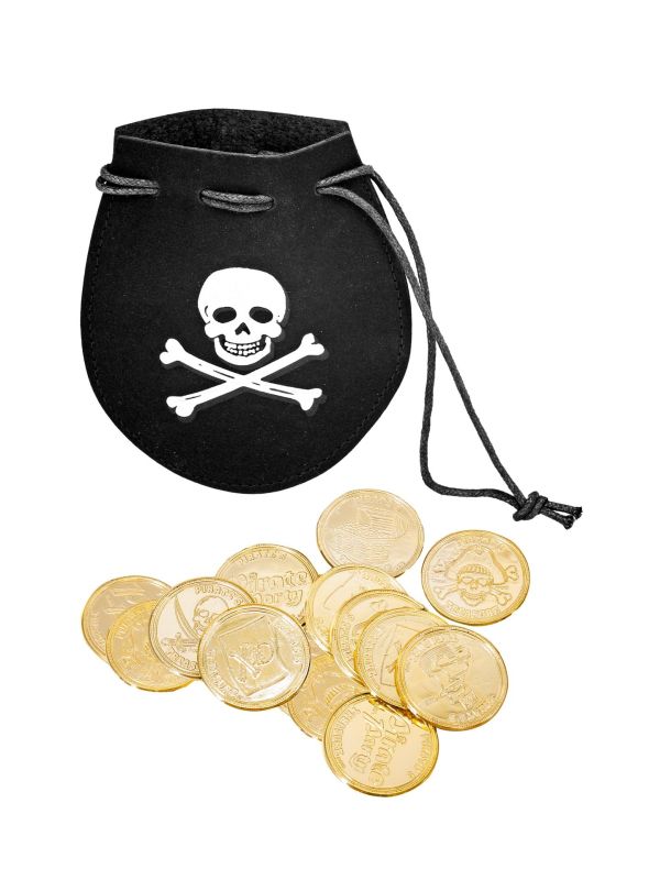 Piraten Geldbuidel met 12 Gouden Munten